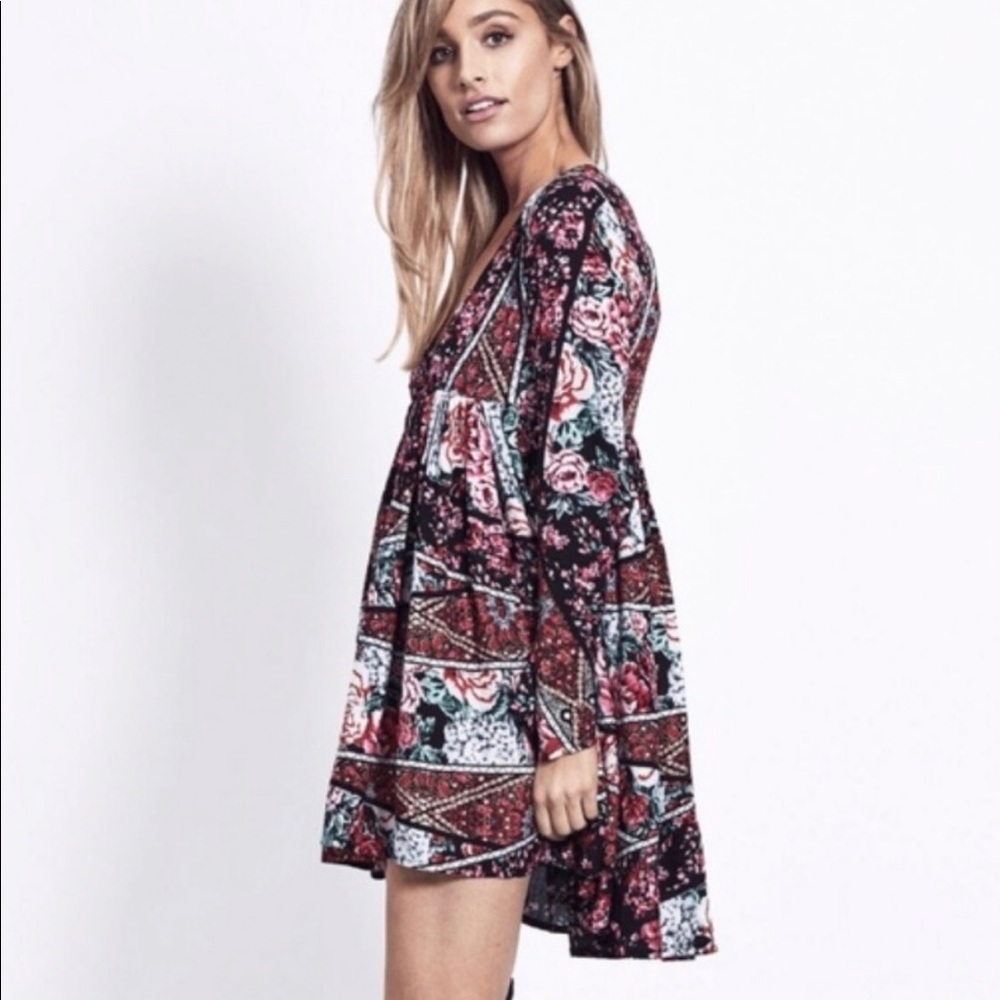 💗JAASE Nicoletta | Floral Babydoll Mini Dress NWT - Picture 1 of 7
